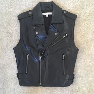 Lovers + Friends Faux-leather Vest AS IS